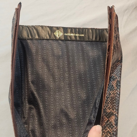 Antonio Melani 7.5 Mades Patent Leather Snake Prink Tall Heeled Boot NWOB $198 - Picture 8 of 14